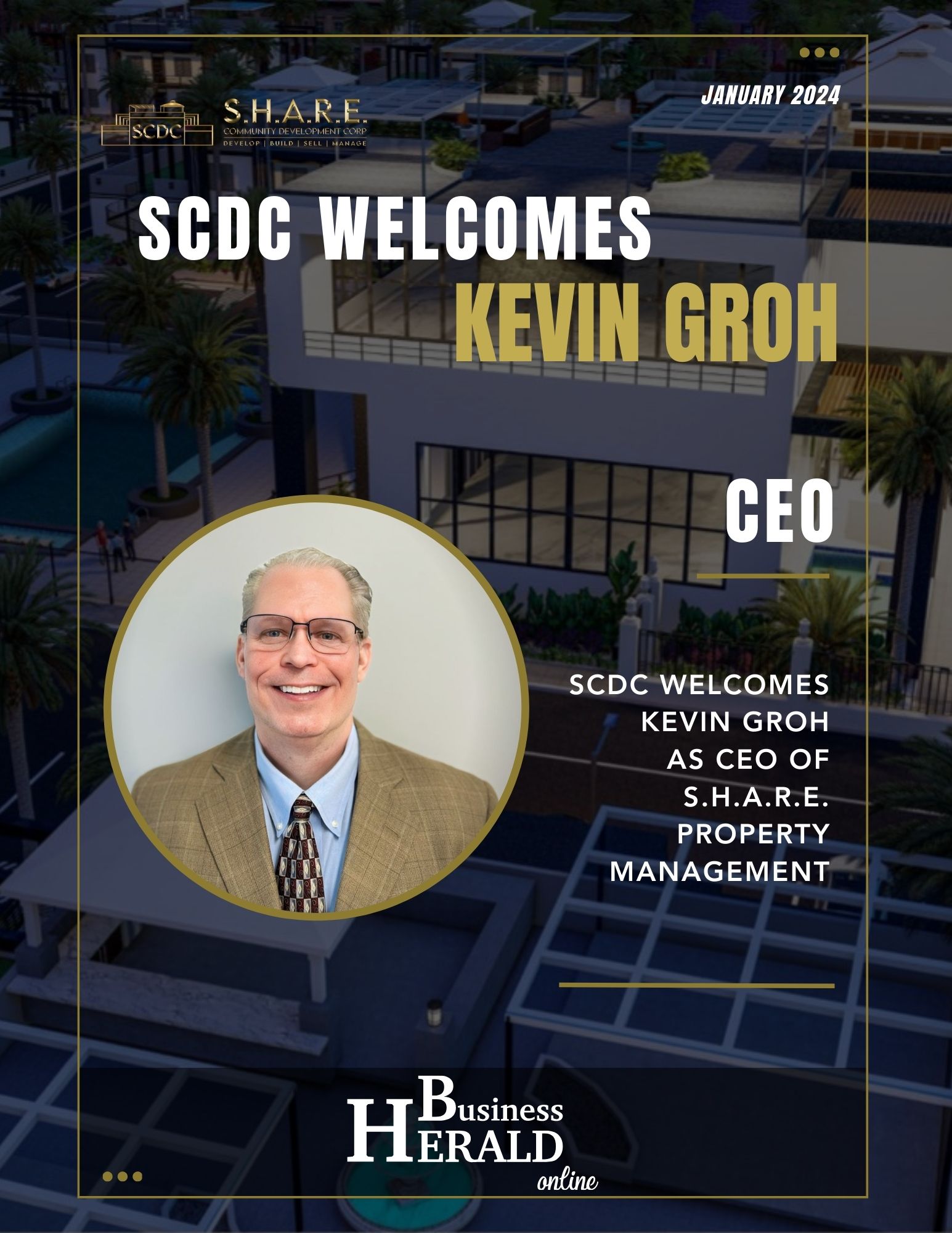 Kevin Groh Appointed CEO of S.H.A.R.E. Property Management, A Visionary in Customer Service