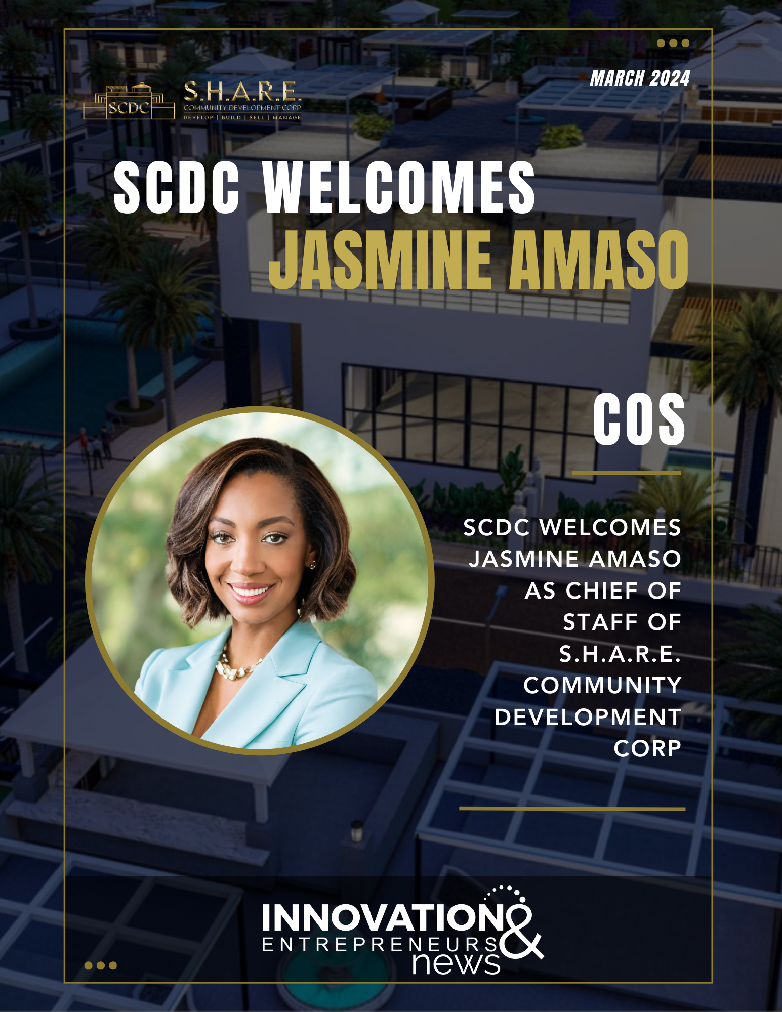 SCDC Welcomes Jasmine Amaso as Chief of Staff, An Executive Leader in Real Estate Portfolio Optimization