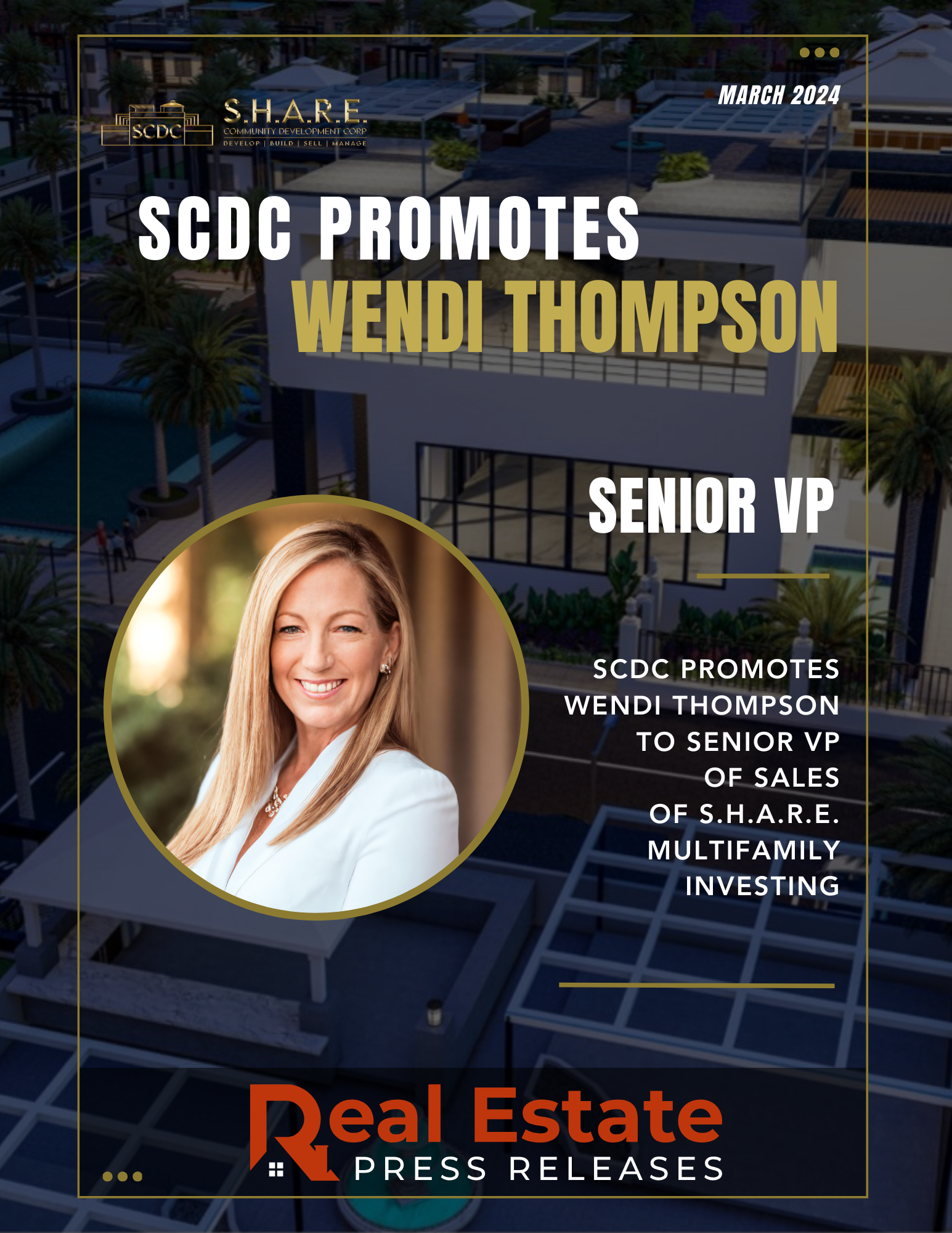 SCDC Promotes Wendi Thompson to Senior Vice President of Sales at S.H.A.R.E. Multifamily Investments