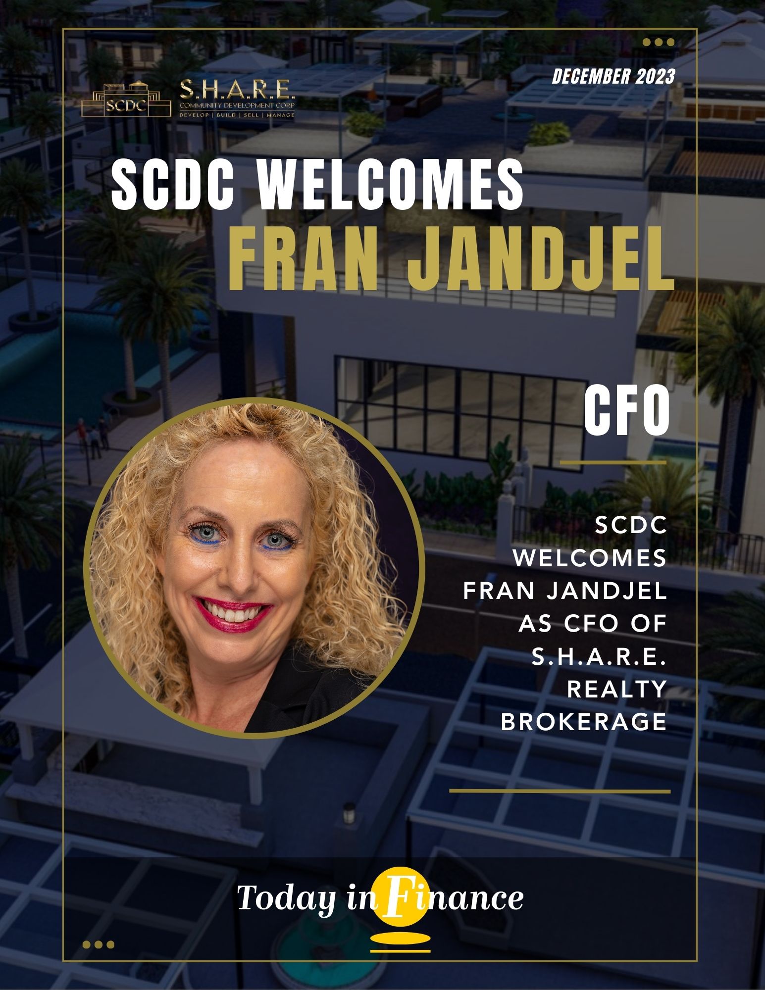 S.H.A.R.E. Staffing & Recruiting, a Subsidiary of SCDC, Welcomes Fran Jandjel as CFO