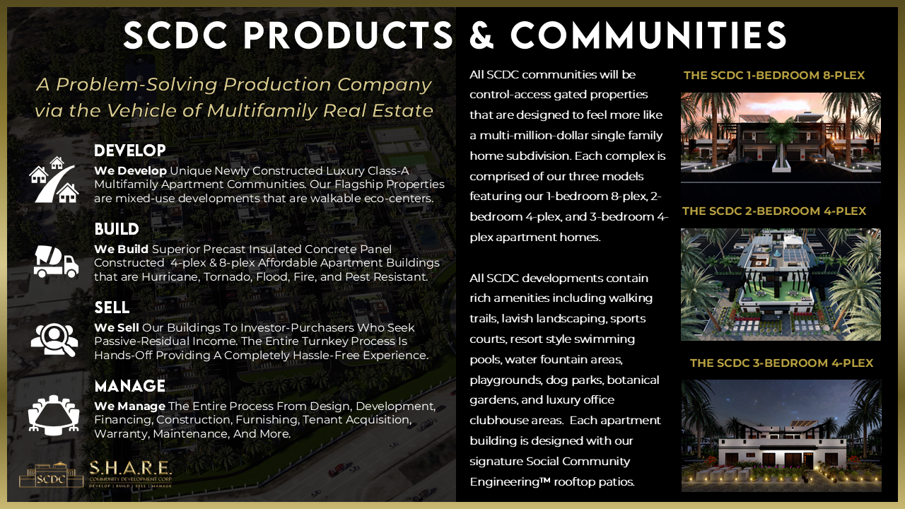 SCDC PRODUCTS & COMMUNITIES