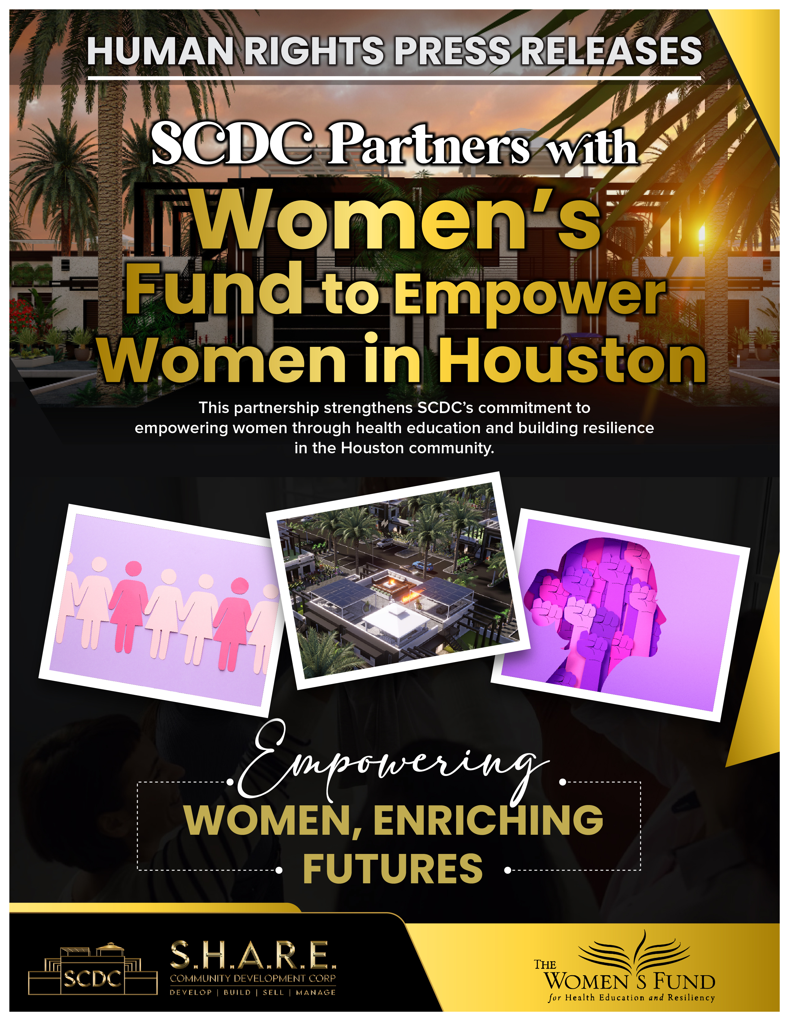 S.H.A.R.E. COMMUNITY DEVELOPMENT CORP ANNOUNCES ANNUAL COMMITMENT TO SUPPORT THE WOMEN'S FUND